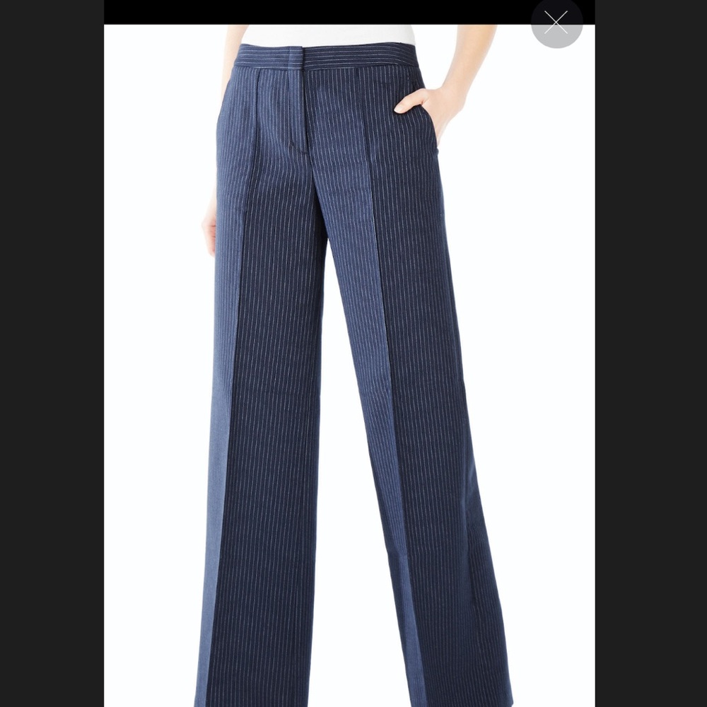 Pin stripe wide leg pant